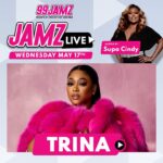 Trina Instagram – #99Jamz is giving you a chance to get up close and personal with the #DiamondPrincess @trinarockstarr 💎💎💎

#JamzLive is going down this Wednesday hosted by our girl @supacindy 👑 

Listen or register on the #99Jamz app to get on the guest list 📝

#Miami #305 #trina #trinarockstarr #hiphop #rap #wcw #radio #supacindy Miami, Florida