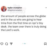 Trina Instagram - WOWWWW 💜🧡💙🥹 #tinydesk