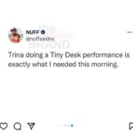 Trina Instagram - WOWWWW 💜🧡💙🥹 #tinydesk