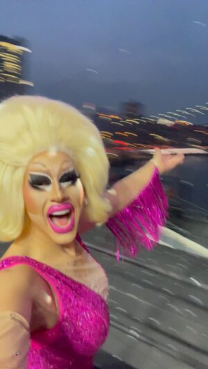 Trixie Mattel Instagram - wig silhouette on bridge dot com