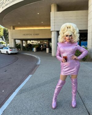 Trixie Mattel Instagram - just standing outside the hospital in drag