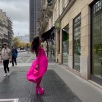 Tuba Büyüküstün Instagram - Paris with @maisonvalentino 💖 from the eye of @vogueturkiye let’s get some pink vibe in our lives.. power of women.. peace.. They tell us how we have to live, we live how we want to.. #davet #işbirliği