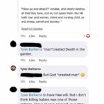 Tyler Baltierra Instagram - This is what the majority of people who are opposing abortion rights, are all basing their arguments on & I just don’t understand it. Do they not remember the history & origin of this nation & why we have the democracy we all love & cherish so much? The FIRST AMENDMENT states: “Congress shall make no law respecting an establishment of religion, or prohibiting the free exercise thereof;” Yet we’re STILL having to fight to keep religion out of political law! This is the whole reason our “founding fathers” decided to write the constitution in the first place! To be free from the possibility of totalitarian tyrannical power & to protect, insure & uphold our rights as citizens! Nobody is forcing you to get an abortion Nobody is forcing you to like abortion Nobody is forcing you to agree on abortion The bottom line is, NOBODY IS FORCING YOU! YOU HAVE A CHOICE & the FREEDOM to do what you want with your own reproductive organs! YOU HAVE A CHOICE between YOU & YOUR DOCTOR on how to best manage your personal individual healthcare (which include your reproductive organs). Why would you NOT want these rights?