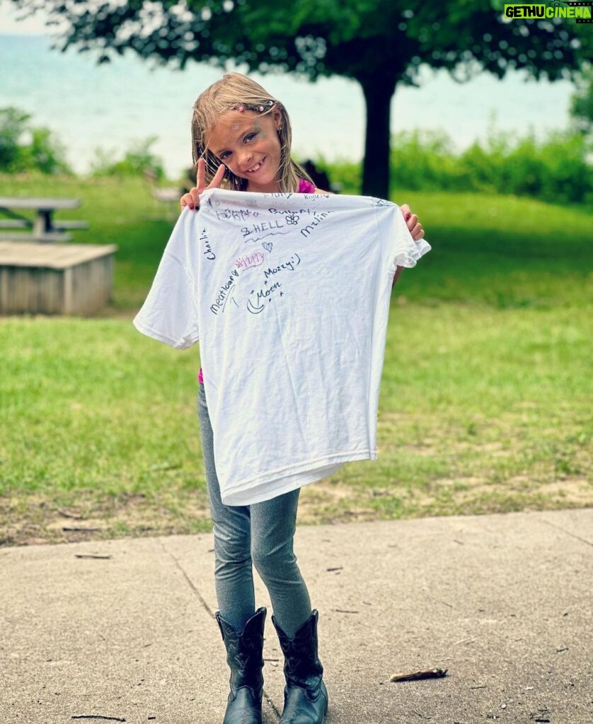 Tyler Baltierra Instagram - Painted face & nails with beads in her hair & on her wrists! This little girl had the best time ever at her first sleep away camp & I’m so proud of her! She made so many friends & memories. Her favorite activities were archery & horse riding (of course lol!) She learned a lot of cool skills but the most important one of them all, is that she learned more about the priceless value of inclusion, compassion & empathy for others. Every counselor loved her & told us how kind & caring Novalee was to all of the kids & it just warmed my heart to hear that she is putting the values we have taught her into practice. She cried tears of joy when she saw me & her mom. She leaped into my arms as I picked her up & we just squeezed each other so tight! The time away from her was worth it for that kind of hug let me tell ya! My baby is growing up so fast & she continues to do it with so much grace, courage & love…she inspires me daily & I’m just so proud of her! 🥹❤️😭 #NovaleeReign