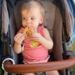 Tyler Baltierra Instagram - Vaeda had her first cider donut at Blake’s Apple Orchard & she LOVED it! 😂😍 #VaedaLuma