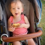 Tyler Baltierra Instagram - Vaeda had her first cider donut at Blake’s Apple Orchard & she LOVED it! 😂😍 #VaedaLuma