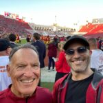 Tyler Hoechlin Instagram - Thank you to everyone at @usc_athletics (including your very talented photographer @jennychuangphotos) for an unforgettable night at the @lacoliseum . As a lifelong Trojan fan, I’m incredibly grateful to have shared the experience with my family - the ones who made me a fan from the very beginning. What an exceptional regular season. Congrats to everyone at @usc.fb ! Hard work pays off. Can’t wait to see what the coming days and weeks will bring. #CollegeFootballPlayoff #Heisman #FightOn