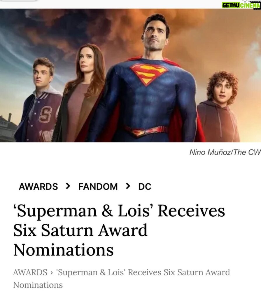 Tyler Hoechlin Instagram - ICYMI!… because I definitely did. #SupermanAndLois Season 2 is (and has been) out on @hbomax ! And congratulations to everyone - executives, crew, cast - everyone who works so hard on this show for their Saturn award nominations this year. Grateful to be a part of this incredible team. @cwsupermanandlois