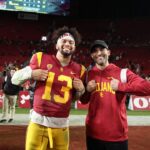 Tyler Hoechlin Instagram – Watching @ayeeecaleb play this season has been somethin’ special. Go get ‘em tonight, #Heisman. I mean #He13man. I mean #Superman….
The expansion of the multiverse continues.

Bring it home Trojans! 
And thanks to the @trojanknights and all the fans in the front row for keepin’ it loud and supporting @usc.fb . #FightOn! ✌🏼