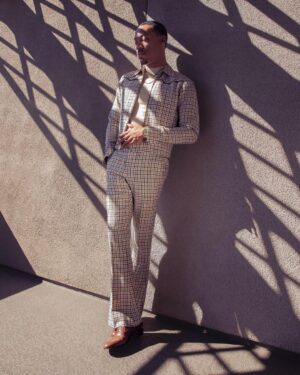 Tyler James Williams Instagram - Last nights look for @jimmykimmellive . Check out the interview if you can, this one was fun.

Designer : @stayflythrash 
Jewlery provided by : @cartier 
Photographer: @iamjamesanthony