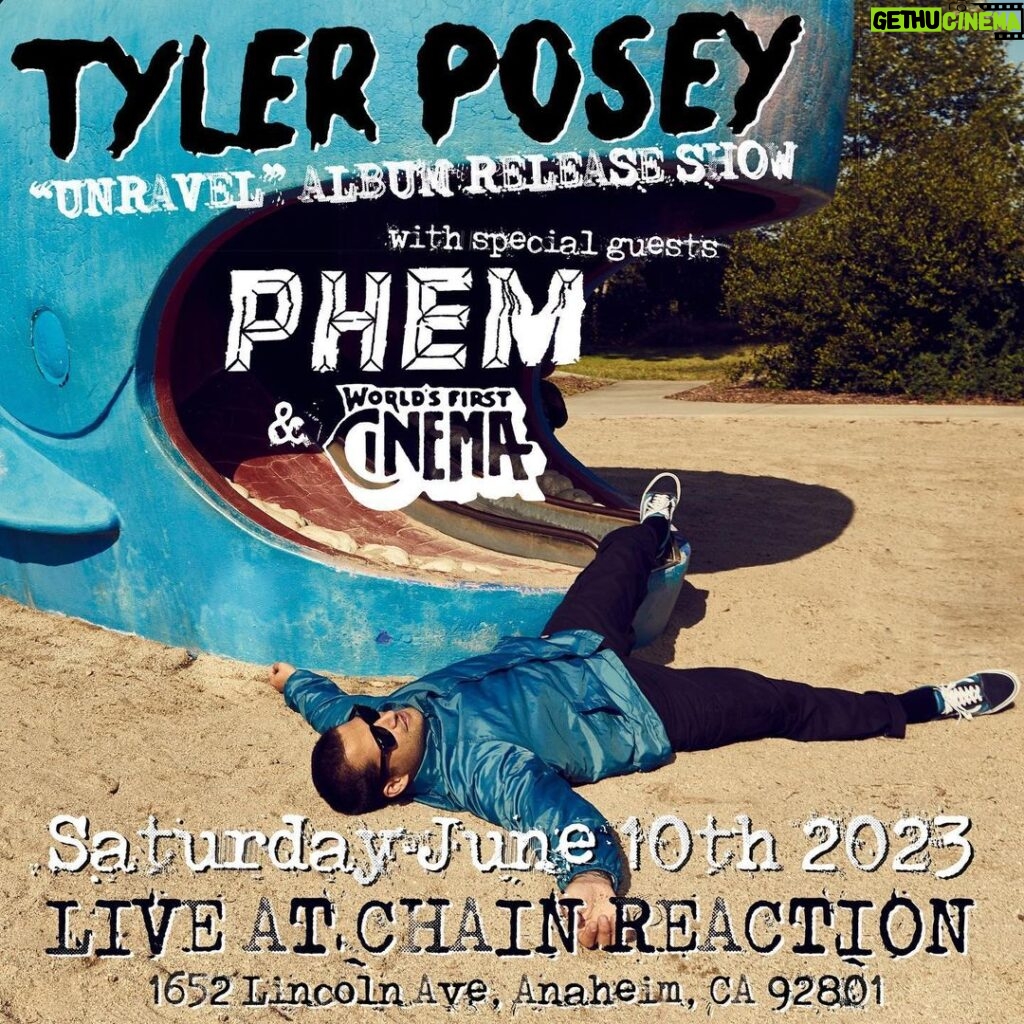 Tyler Posey Instagram - Come join me and my friends for my album release show June 10th at Chain Reaction. Grab a ticket in my bio. See you there