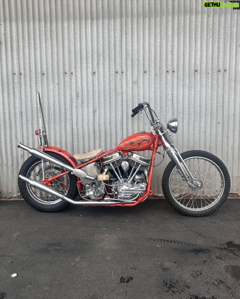 Tyler Posey Instagram - 🔥🔥AGENT ORANGE 🔥🔥 56 panhead for our buddy @tylerposey58 hope you like it brother. Come check it out this weekend @paradiseroadshow #cyclezombies