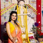 Ushasi Ray Instagram - Mandatory Saraswati pujo special chobi 💛💛🧡🧡 Kolkata