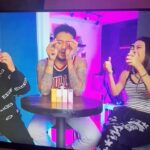 Uus Instagram - Waktu itu suara hantu pas suting di kantor temen yaudalah ya, sekarang suara hantu di studio sendiri kan tai. Lagi ngomongin Fujirock bareng @ozarangkuti dan @rchelcia mungkin Muzan denger yauda kita udah siap-siap pernafasan asep @foom_id pas nanti disana 😂