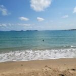 Valentina Shevchenko Instagram – I worked out in the morning good and had a little time to enjoy the ocean 🌊 sun ☀️ and sand 😄 before hit the road for new adventures #Thailand 🌴