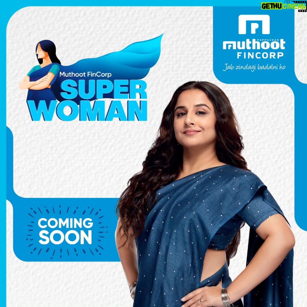 Vidya Balan Instagram - There’s something special about the neighbourhood businesswoman. Your beloved cake shop Didi or the tailoring centre Aunty will have their own stories to share. What if you could witness them? Yes, This Women’s Day, we’re proud to launch Muthoot FinCorp Superwoman– A candid view of your ever favourite businesswoman. Stay tuned for more! #WomensDay #SuperWoman #WomenEntrepreneurs #MuthootFinCorp #MuthootBlue #MuthootPappachanGroup #MuthootFinCorpONE