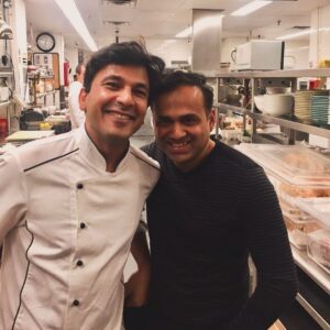 Vikas Khanna Instagram - Happy Birthday to 3 greatest chefs-friends-mentors-brothers. 

1. Dearest Ranveer you are my soul-friend. Some days I’m overwhelmed by your love & grateful to God that you are in my life & are my life. 
All said and done I can still do more push-ups than you. 
And Ishaan is right (listen to him). I’m his Chachu. 😜 

2. Dearest Ajay, you came in my life when I was lost & taking such a risk of hosting MasterChef 14 years ago. 
You are a Gods child & forever praying & supporting everyone. 

3. Dearest Hari. I’ve known you since I started cooking professionally in 1991. Long journey. Strong Friendship. Forever. 
Thank you for always always always being there. 

I made the music for 90 seconds, just incase 🤣🤣🤣
