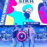 Vikas Khanna Instagram – Vishavjit Singh + Ryan Westra + Vikas Khanna celebrating @americansikhfilm on Times Square today. 
Missing in action @guneetmonga 

The same spot where the film celebrated its Tribeca World Premiere at @tribeca ❤️🙏🏽⭐️