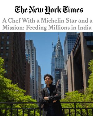 Vikas Khanna Instagram - Today December 2nd, 23 years ago I moved to the U.S. 
One of the biggest decisions I made in my life. 
Leaving everything that was mine & familiar to start all over again. 

Fell in love with Manhattan. It gave me the power to bring Indian Cuisine & Culture to the World’s biggest platforms. 

Some of the biggest highlights remain- 
1. Selling food on the streets of NY. 
2. Cooking at James Beard with my sister Radha behind me. 
3. Radha’s Graduation from FIT. 
4. Cooking for 4 American Presidents. 
5. Working with Gordon Ramsay. 
6. Working with my mentor-friend Eric Ripert 
7. Serving more than 80 Million Meals from NY during pandemic. 
8. Launching 41 books with the most varied subjects. 
9. Winning a Michelin Star
10. Standing applause for THE LAST COLOR at United Nations Headquarters.