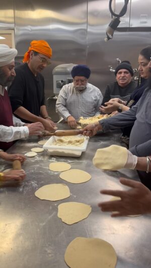 Vikas Khanna Instagram - Visited Plainview Gurdwara for blessings & peace. This was Radha’s 2nd favorite place in NY. 
I feel humbled that Bungalow Chef-coat is blessed by the priest. 
 
Inderjit Singh is like an elder brother, mentor & we used to work together at Spice Route almost 20 years ago on Fulton Street. 

He is one of my pillars of strength in America. Thank you Veerji.

24 Days To Go!