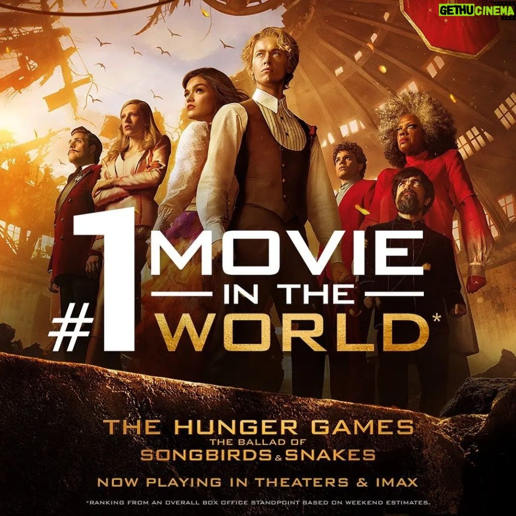 Viola Davis Instagram - Thank you to our amazing fans for making #TheHungerGames: The Ballad of Songbirds & Snakes the #1 movie in the world! 🔁@thehungergames