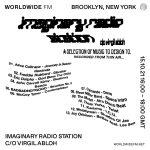 Virgil Abloh Instagram - decided to run a 2 of the 6 hour the live recording of the back-to-back dj set @AceMo at @PublicRecordsnyc for this months Imaginary Radio Station on @worldwide.fm ~ link in bio to listen in 01. Alice Coltrane - Journey In Satchidananda 02. Freddie Hubbard - Gibraltar 03. Eric Dolphy - God Bless The Child 04. John Carroll Kirby - Blueberry Beads 05. BADBADNOTGOOD - Structure No. 3 06. McCoy Tyner - Contemplation 07. Cymande - Dove 08. Steve Miller Band - Space Intro 09. The Motet - Afro Disco Beat 10. Thom Yorke - Twist 11. Karizma - I.C.U. 12. Moodyman - Shades Of Jae 13. Joy Orbison - Better feat. Léa Sen 14. Poté - Jacquot (Waters of Praslin) 15. SoulPhiction - All Lights Go Off 16. Mr. Fingers - Outer Acid 17. Mood II Swing - Move Me 18. George Fitzgerald - Child 19. Citizen - Deep End 20. Romanthony - Untitled 21. DJ Gregory & Sidney Samson - Dama S Salon 22. Tribal Brothers - Lion Attack 23. Lil Silva - One Twenty 24. Quavius - Flo Central 25. Âme - No War (Ry X Remix) 26. Riva Starr - Dance Me (Jesse Rose 'Made In St. Lucia' Remix) 27. Transcendence - Frenzy 28. MoMA Ready - This Must Be Deep 29. Sandmann & Riverside feat. Jeremy Ellis - Into Your Story (Kai Alice Distinctive Remix) special thanks to the fine folks on the dancefloor and in the dj booth @kaytranada @bonesoda @fvckpdro and the stellar establishment that is @publicrecordsnyc & @devonojas public records