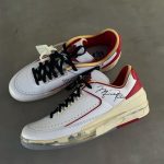 Virgil Abloh Instagram - @Off____White™ x Air Jordan 2 Low is now available online via the link in bio.  “design premise: trap the indescribable into the object” as stated by @virgilabloh. Like no other sneaker, the Air Jordan 2 Low represents a piece of archival history obsessively recreated with contemporary tech and details. Discover a new chapter of Off-White™ x Jordan ~ @jumpman23 A unique crafting process was used to reverse engineer the original premium Air Jordan 2 in homage to the legendary sneaker, proudly incorporating signs of wear and tear into the design and embellishing with MJ’s signature and contemporary touches.