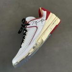 Virgil Abloh Instagram - @Off____White™ x Air Jordan 2 Low is now available online via the link in bio.  “design premise: trap the indescribable into the object” as stated by @virgilabloh. Like no other sneaker, the Air Jordan 2 Low represents a piece of archival history obsessively recreated with contemporary tech and details. Discover a new chapter of Off-White™ x Jordan ~ @jumpman23 A unique crafting process was used to reverse engineer the original premium Air Jordan 2 in homage to the legendary sneaker, proudly incorporating signs of wear and tear into the design and embellishing with MJ’s signature and contemporary touches.