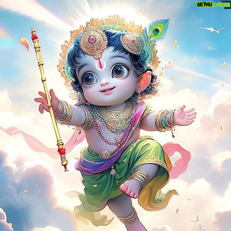Vishal Mishra Instagram - Boliye Jai Shri Krishna 🦚❤️ #jaishrikrishna #janmashtami