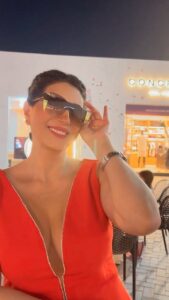 Wafaa Amer Instagram - Thank you @united_group for the beautiful outstanding event ❤️ Thank you @j.oo_shades for the beautiful sunglasses 😎 And definitely my jumpsuit dress from @be_my_guest_shopping ❤️🌺