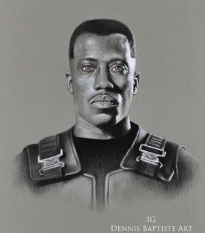 Wesley Snipes Instagram - WOW! Beyond Talented 🙏🏿 @dennis.baptiste.art 

#BladeApproves #Blade 
#artistappreciation #daywalkerklique