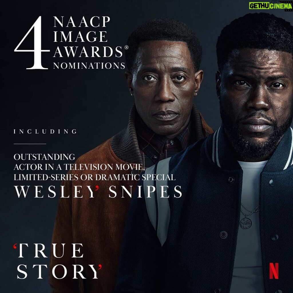 Wesley Snipes Instagram - AMAZING! WOW! So proud of the work we’ve done with @truestorynetflix and THANK YOU to everyone who watched and shared so much positive feedback with us! Shout out to my brother @kevinhart4real 🙏🏿 and the full cast….WOW! #truestorynetflix