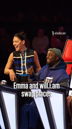 Will.i.am Instagram - After nine years standing side of stage, @emmawillisofficial has convinced @iamwill to swap places during a Blind Audition 🤩 #TheVoiceUK