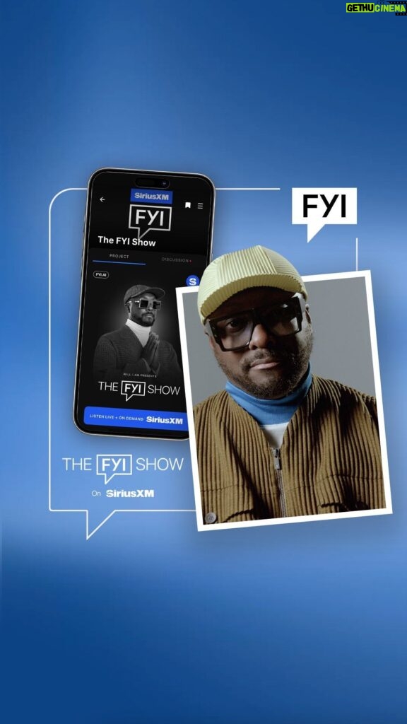 Will.i.am Instagram - 🚀 Get inspired with @iamwill and The FYI Show on @siriusxm 🌟 The FYI Show is powered by projects - what kind of project are powering you? 🔥