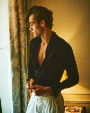 William Franklyn-Miller Instagram - Love from Rome, wearing @ysl for @iconmagazine Xx @guyaroch @annapalma @chaptermgmt