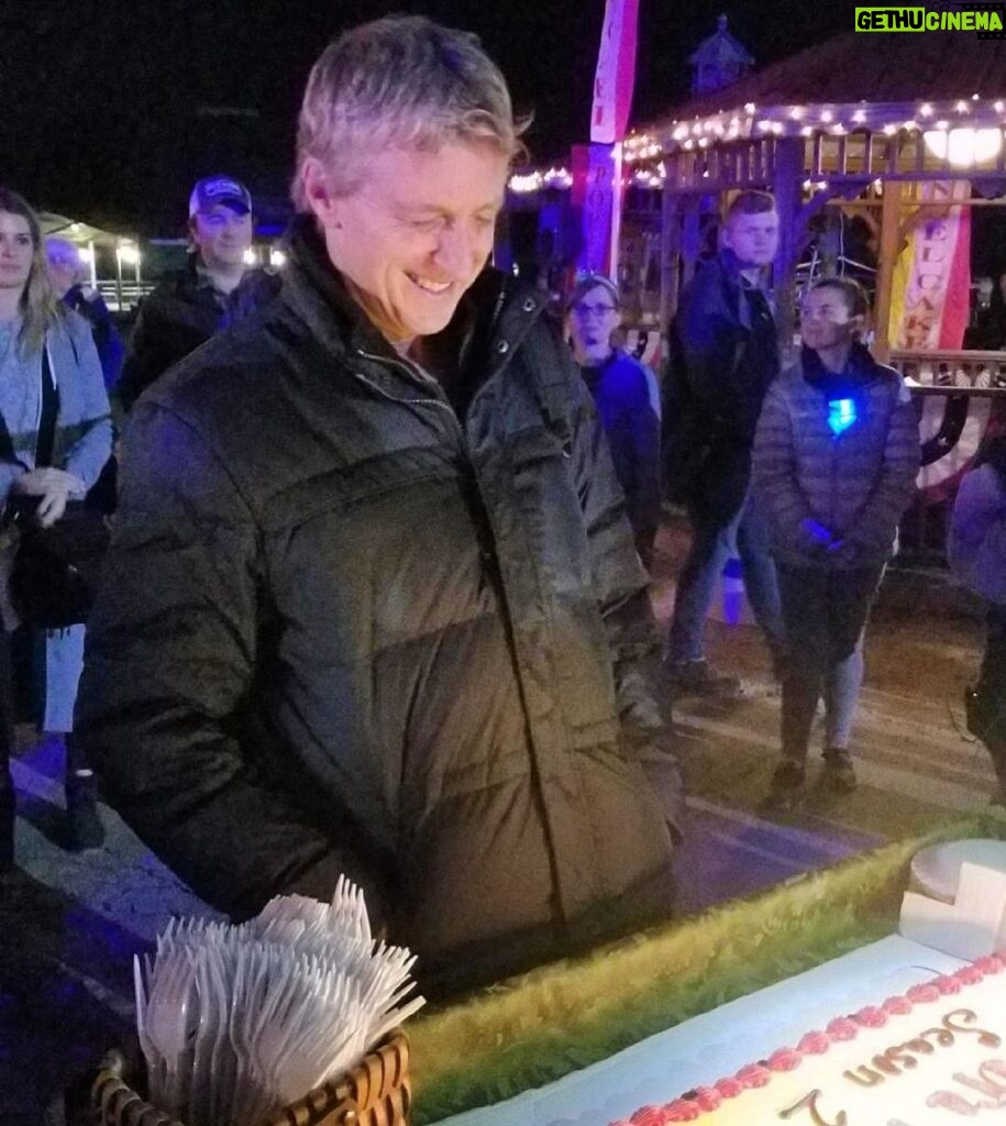 William Zabka Instagram - Spent the past 3 birthdays on set filming @cobrakaiseries - wishes come true. Never give up #👊🏻