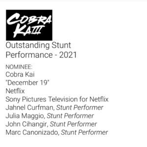 William Zabka Instagram - So proud of our team! What a ride #CobraKai #emmynoms #emmys2021 👊🏻🦅