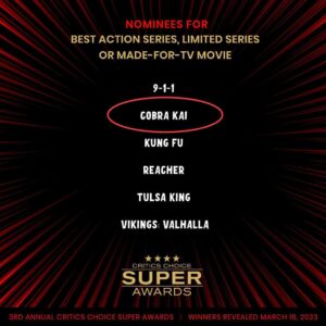 William Zabka Instagram - What an incredible honor! Proud to stand with @ralph_macchio and represent @cobrakaiseries @sptv @netflix Thank you @criticschoice #criticschoice #superawards 🦅🥋