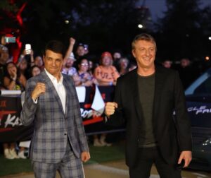 William Zabka Instagram - Great time at the Season 5 Premier of Cobra Kai last night! Your turn…. dropping at 12AM Pacific Time tonight DON’T BE LATE! 🦅