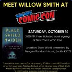 Willow Smith Instagram - Find me at Penguin Random House’s “Book World” booth #3021 on Saturday, October 14 at 3:00pm for a chance to get a signed advanced copy & a photo with me! @newyorkcomiccon @NY_Comic_Con #NYCC @DelReyBooks @jesshendelwrites