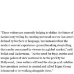 Wilmer Valderrama Instagram - SO PROUD! The family is getting bigger… @alliedmgmtgroup is a place for answers… “These writers are currently helping to define the future of Latino story telling by creating universal stories that aren’t defined by borders or language, but instead reflect the modern content experience- groundbreaking storytelling that can be consumed by viewers in a global market,” said Pollak and Valderrama. “As the need for fresh stories and unique points of view continue to be the priority for Hollywood, these writers will lead the charge and redefine how premium content is created and Allied Mgmt Group is honored to be working alongside them.”