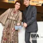 Wyatt Oleff Instagram - Always a pleasure to hang out with @sophialillis , thanks @dior for a couple fun nights! HMU: @susannaromano_salonaks @sadahsaltzman @salonaks Solomon R. Guggenheim Museum