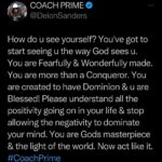 Xzibit Instagram - How u see yourself is way more important than how others see u. Stop trying to impress folks that don't ever care or know u and please God. @deionsanders #CoachPrime
