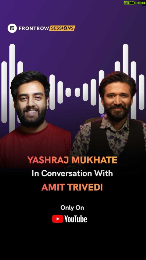 Yashraj Mukhate Instagram - Full video link in the bio. People who follow me right from the start know how important this is for me. Thank you soo much @itsamittrivedi sir for sharing you experiences. @getfrontrow #FrontRowSessions #GetFrontRow #YashrajMukhate #AmitTrivedi #musicproduction