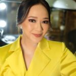 Yuanita Christiani Instagram - Happiness looks gorgeous in yellow💛 . Outfit @claire.ateliers @cynthiatan__ Brushed @donnaliong.makeup Hair @lynn.makeuphairdo