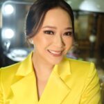 Yuanita Christiani Instagram - Happiness looks gorgeous in yellow💛 . Outfit @claire.ateliers @cynthiatan__ Brushed @donnaliong.makeup Hair @lynn.makeuphairdo