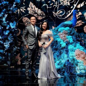 Yuanita Christiani Instagram - My first gig of 2023. Hello malang😍 Happy Wedding to beloved couple Hendra & Jessica. Thanks for having me🙏🏻 #henjesstome 
.
Dress @bypriscaadelina 
Brushed @zevalevielmakeup
