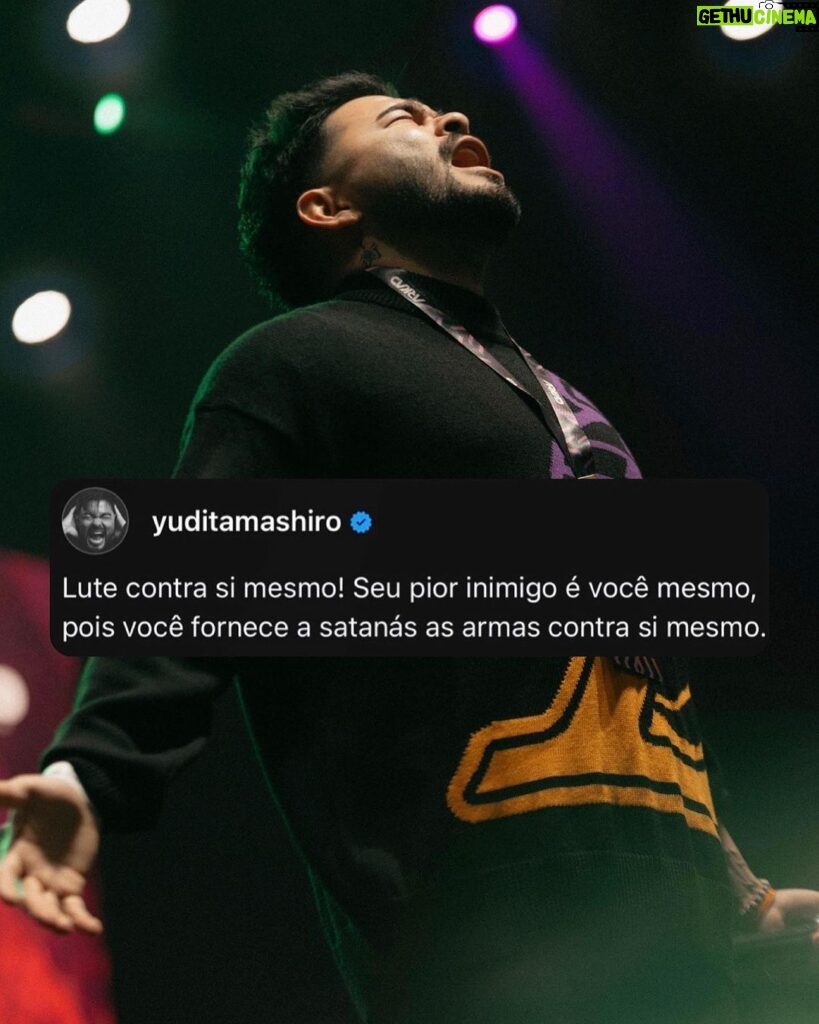 Yudi Tamashiro Instagram - Lute contra si mesmo! Seu pior inimigo é você mesmo, pois você fornece a satanás as armas contra si mesmo. Martinho Lutero ❤️‍🔥 São Paulo, Brazil