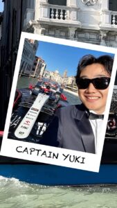 Yuki Tsunoda Instagram - Cruising with Yuki 😎 The @alphataurif1 squad head to the Venice premiere of their ‘Whatever It Takes’ documentary in style 🛥️ #F1 #Formula1 @yukitsunoda0511