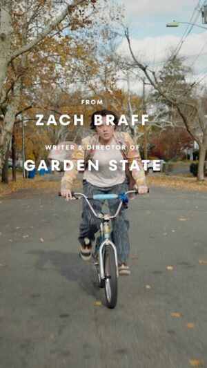 Zach Braff Instagram - Here’s a little behind the scenes video about 
“A Good Person”. We are two weeks out! Please tag who you wanna see it with. (*Also, I’m wearing a mask in the photos because we shot this film in the fall of 2021.) All my love. ❤️